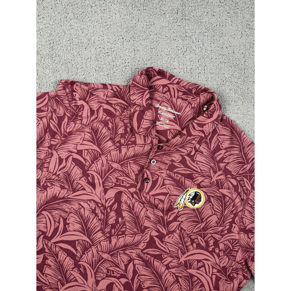 Washington Redskins Polo Mens XL Tommy Bahama Islandzone NFL Tropical Pattern